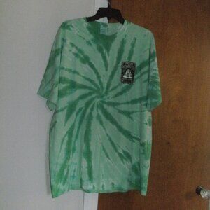 Urban Necessities Green Tie Dye Short Sleeve TEE T Shirt Top adult size XL